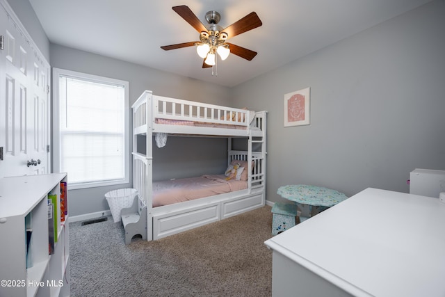 104 Northgate Ln, Clinton, NC 28328 - bedroom with carpet, baseboards, and ceiling fan