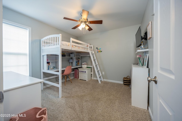 104 Northgate Ln, Clinton, NC 28328 - carpeted bedroom with baseboards and ceiling fan