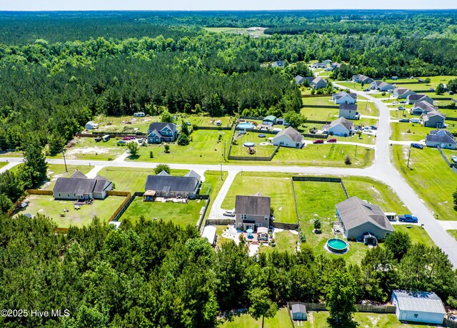 403 Stanford Ct, Maysville, NC 28555 - drone / aerial view of a heavily wooded area