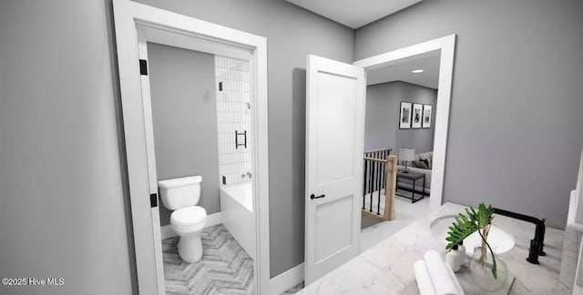 2112 Arnold Palmer Dr, Shallotte, NC 28470 - full bath featuring toilet, bathing tub / shower combination, and baseboards