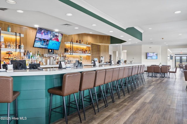 2112 Arnold Palmer Dr, Shallotte, NC 28470 - community bar area featuring wood finished floors and recessed lighting