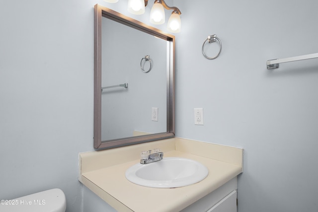 2414 Educational Dr, New Bern, NC 28562 - half bathroom with vanity and toilet
