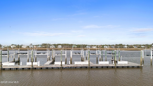 114 Lucas Cv, Oak Island, NC 28465 - dock area with boat lift and a water view