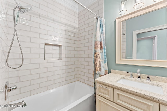 114 Lucas Cv, Oak Island, NC 28465 - full bathroom featuring vanity and shower / tub combo