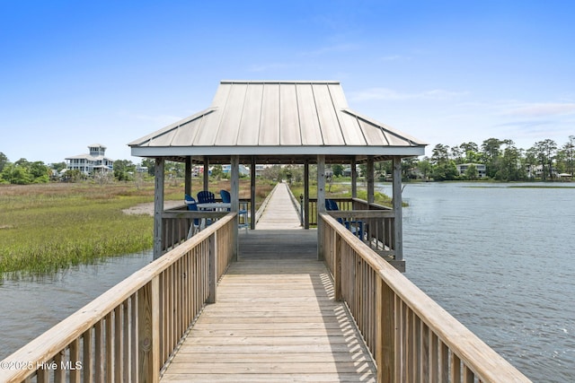 114 Lucas Cv, Oak Island, NC 28465 - dock featuring a water view