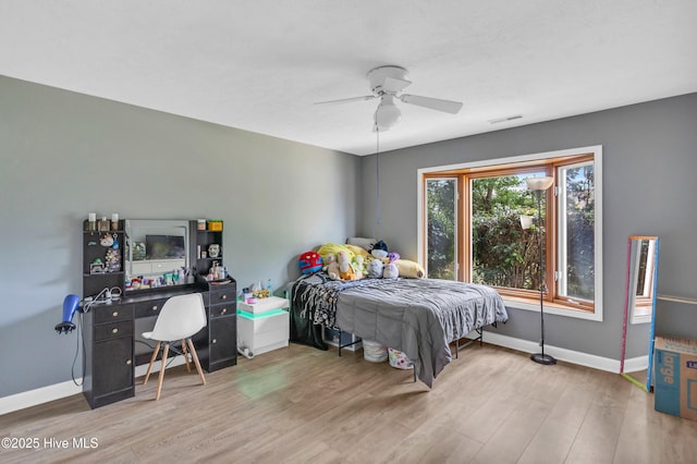 320 Embassy Cir, Wilmington, NC 28412 - bedroom featuring wood finished floors and a ceiling fan