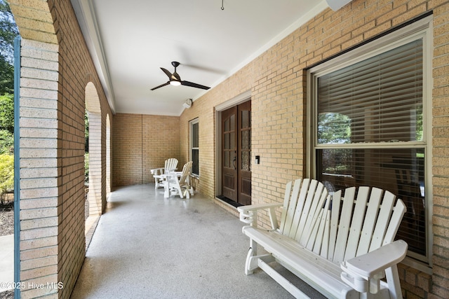 221 Quail Ridge Rd, Wilmington, NC 28409 - view of patio featuring ceiling fan