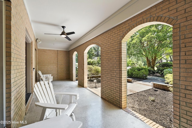 221 Quail Ridge Rd, Wilmington, NC 28409 - view of patio with ceiling fan and covered porch