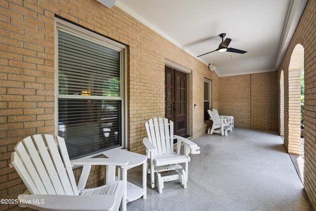 221 Quail Ridge Rd, Wilmington, NC 28409 - view of patio / terrace with a ceiling fan