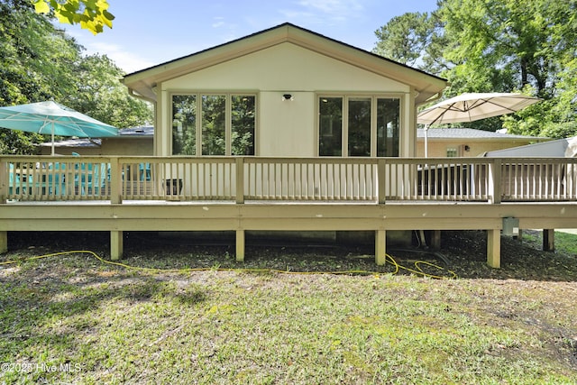 221 Quail Ridge Rd, Wilmington, NC 28409 - rear view of property with a deck