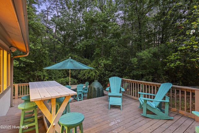 221 Quail Ridge Rd, Wilmington, NC 28409 - deck with outdoor dining space