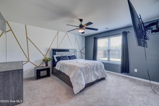 1145 Saint Augustine Dr, Castle Hayne, NC 28429 - carpeted bedroom featuring baseboards and a ceiling fan