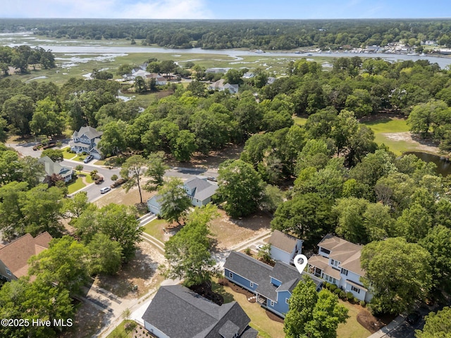 9213 Rivendell Pl SW, Calabash, NC 28467 - aerial perspective of suburban area featuring a large body of water