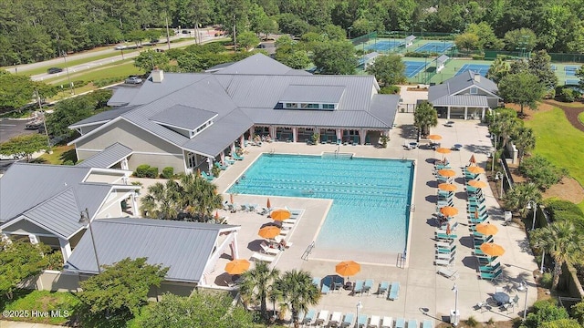1013 Dowling Ct, Leland, NC 28451 - bird's eye view of a pool