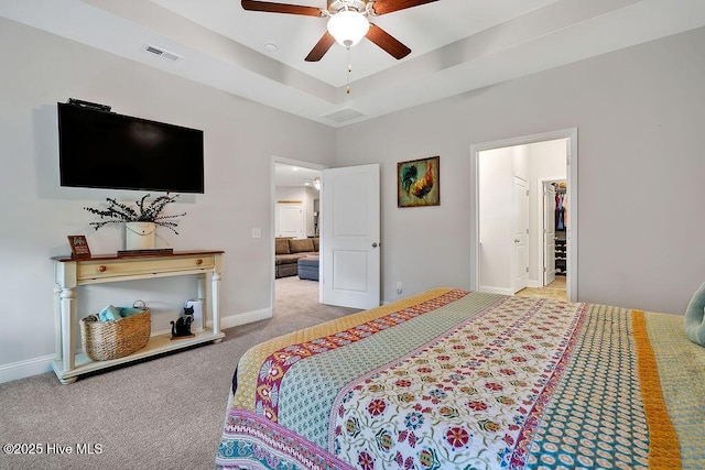 1592 E New Carraway Pl SE, Bolivia, NC 28422 - carpeted bedroom with a ceiling fan and baseboards