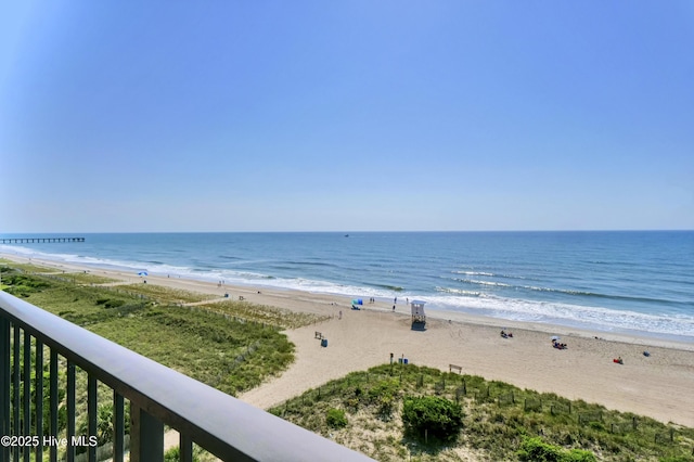 water view featuring nearby beach