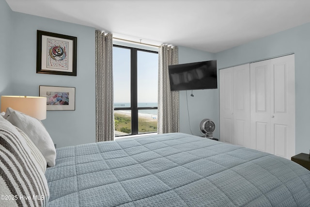 bedroom featuring a closet