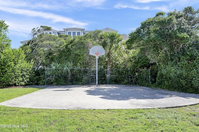 view of sport court featuring community basketball court