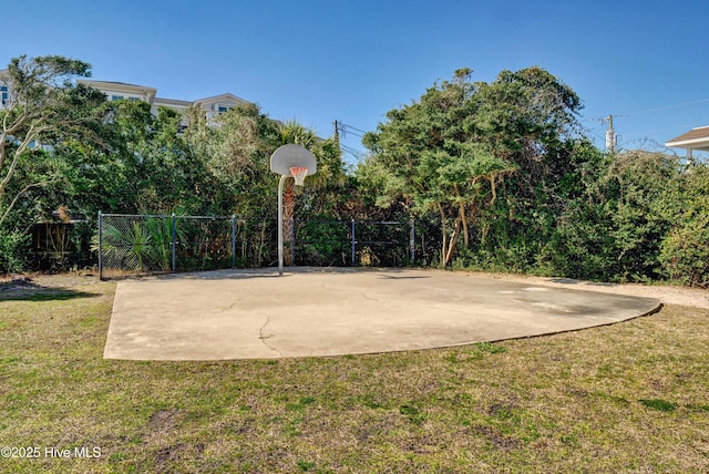 view of basketball court with community basketball court