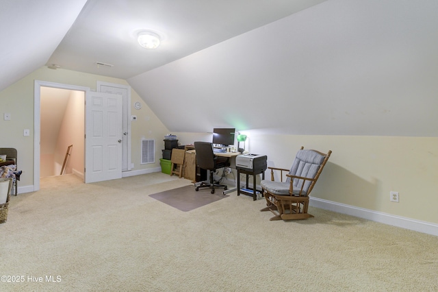 203 Abbey Ln, Wilmington, NC 28411 - office space with carpet, lofted ceiling, and baseboards