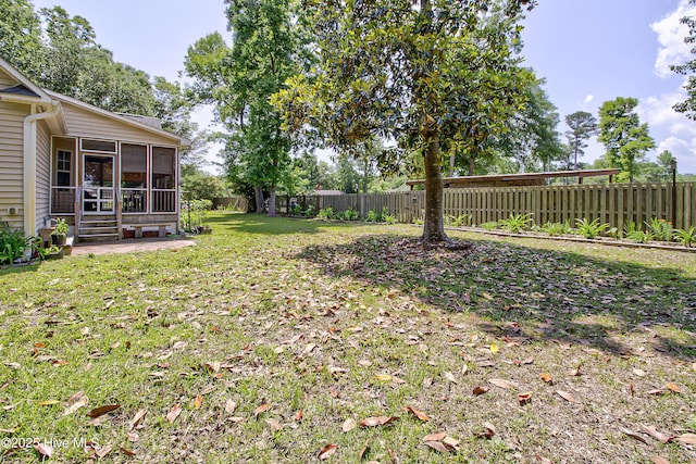 203 Abbey Ln, Wilmington, NC 28411 - view of yard featuring a sunroom
