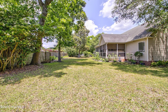 203 Abbey Ln, Wilmington, NC 28411 - view of yard featuring a sunroom
