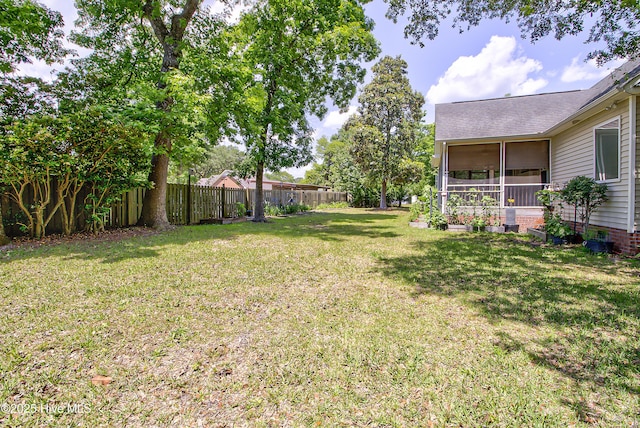 203 Abbey Ln, Wilmington, NC 28411 - view of yard with a sunroom