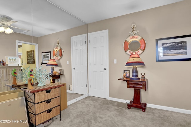 53 N Ridge Ln, Surf City, NC 28445 - corridor featuring carpet flooring and baseboards