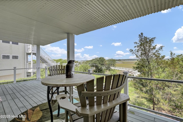 53 N Ridge Ln, Surf City, NC 28445 - deck with stairway