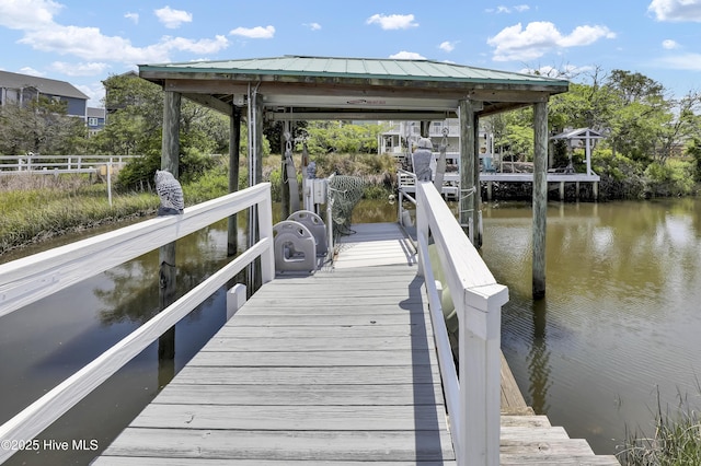53 N Ridge Ln, Surf City, NC 28445 - dock with a water view