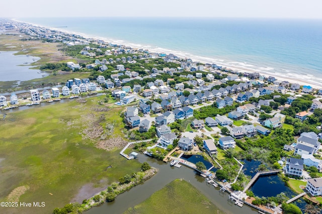 53 N Ridge Ln, Surf City, NC 28445 - aerial view of property's location featuring a nearby body of water and nearby suburban area