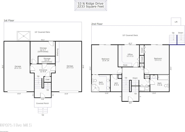 53 N Ridge Ln, Surf City, NC 28445 - home floor plan