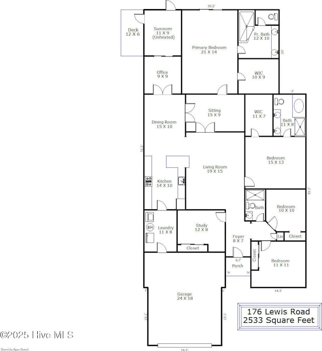 176 Lewis Rd, Hampstead, NC 28443 - home floor plan