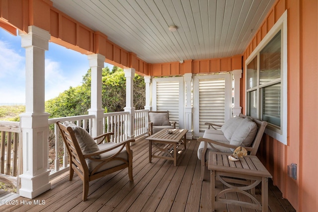 5709 Ocean Dr, Emerald Isle, NC 28594 - view of wooden terrace