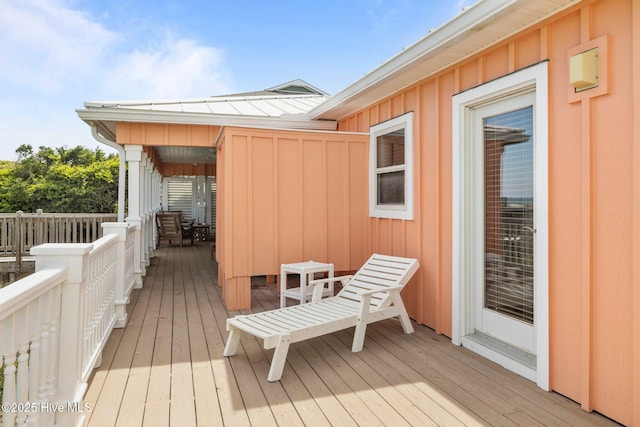 5709 Ocean Dr, Emerald Isle, NC 28594 - view of wooden terrace