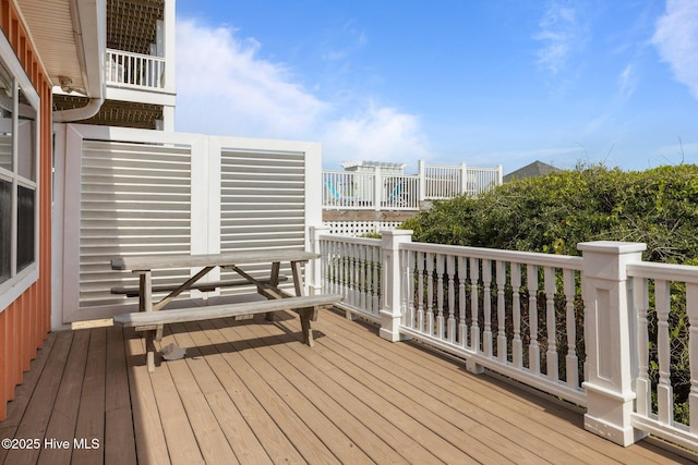 5709 Ocean Dr, Emerald Isle, NC 28594 - view of wooden terrace