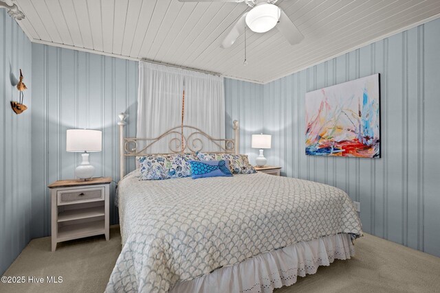 5709 Ocean Dr, Emerald Isle, NC 28594 - bedroom featuring carpet floors and ceiling fan