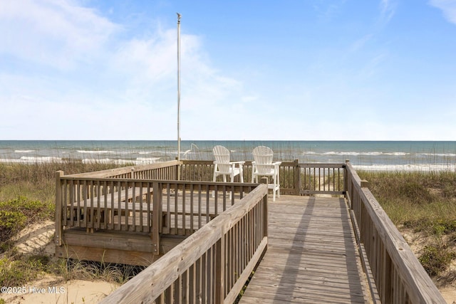 5709 Ocean Dr, Emerald Isle, NC 28594 - view of property's community featuring view of water and beach