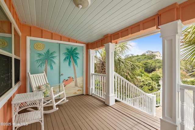 5709 Ocean Dr, Emerald Isle, NC 28594 - view of wooden terrace
