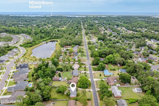 514 Mohican Trl, Wilmington, NC 28409 - aerial view of residential area featuring a nearby body of water