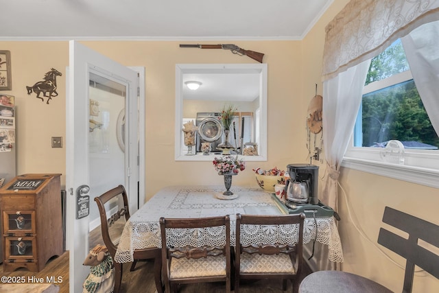 2601 Mayberry Loop Rd, Morehead City, NC 28557 - dining room with wood finished floors and ornamental molding