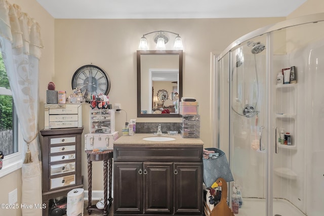 2601 Mayberry Loop Rd, Morehead City, NC 28557 - full bathroom with a shower stall and vanity
