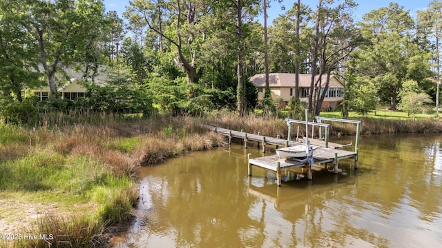 6112 Horton Rd, Oriental, NC 28571 - dock with a water view and view of scattered trees