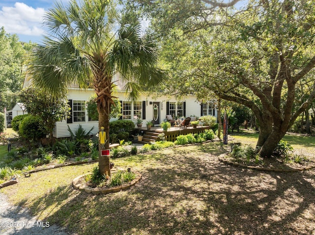 270 N Jenkins St, Holly Ridge, NC 28445 - view of property hidden behind natural elements with a deck