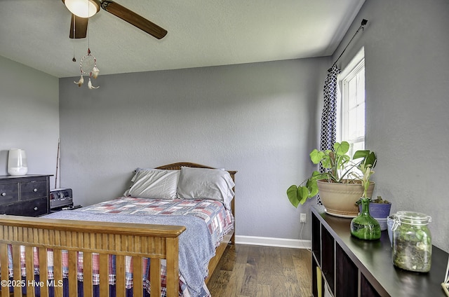 115 Elrod Rd, Moyock, NC 27958 - bedroom with wood finished floors, baseboards, and ceiling fan