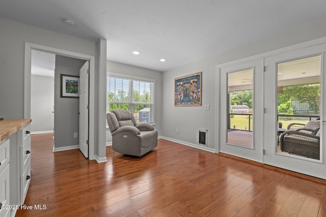 1139 Cranes Creek Rd, Cameron, NC 28326 - sitting room with wood finished floors, baseboards, and recessed lighting