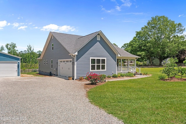 1139 Cranes Creek Rd, Cameron, NC 28326 - view of front facade featuring covered porch, driveway, and a shingled roof