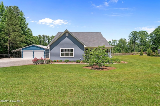 1139 Cranes Creek Rd, Cameron, NC 28326 - view of front of property with a garage, gravel driveway, and a shingled roof