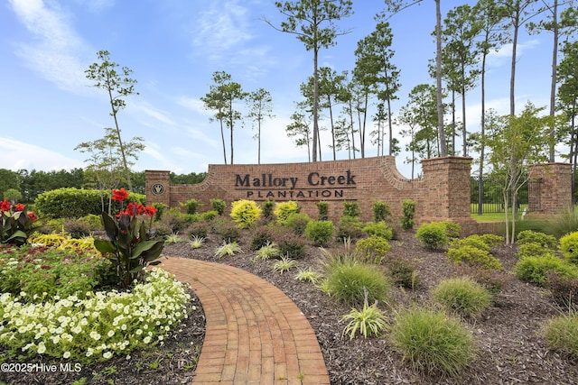 view of community sign