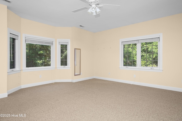 143 Rock Creek Dr, New Bern, NC 28562 - carpeted spare room featuring baseboards and a ceiling fan